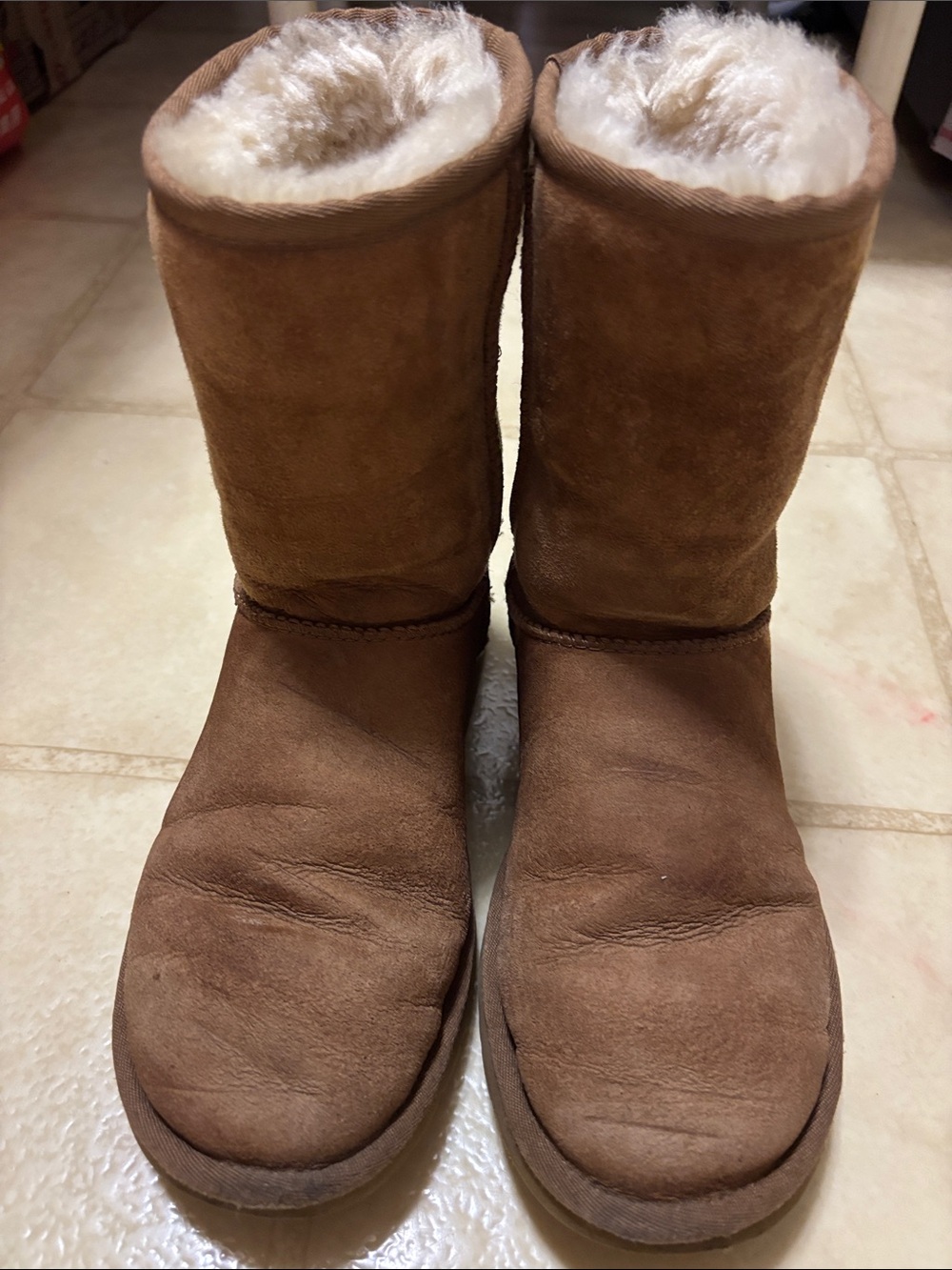 UGG Women's Chestnut Suede Shearling Mid-Calf Boots